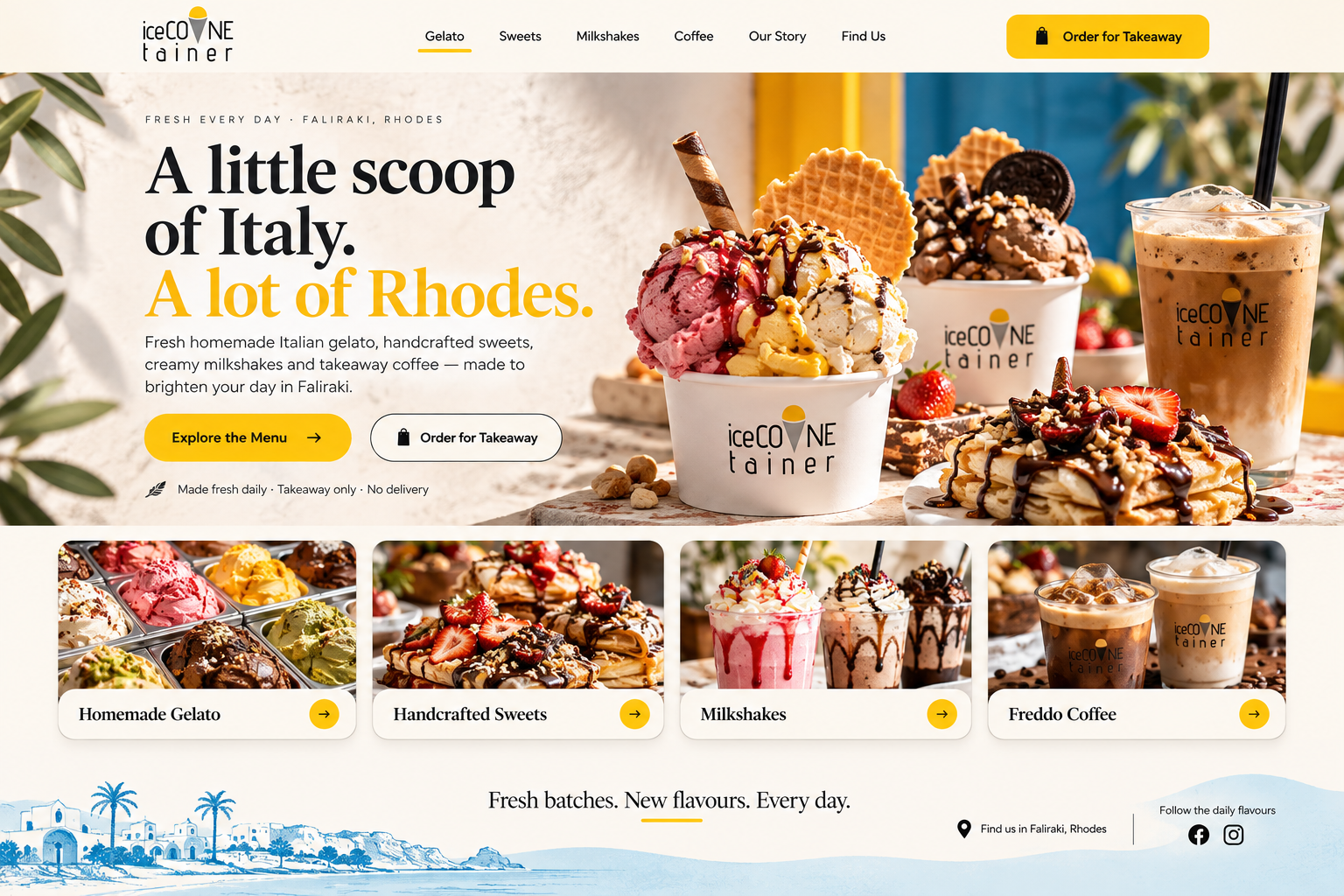Ice.ConeTainer homepage concept
